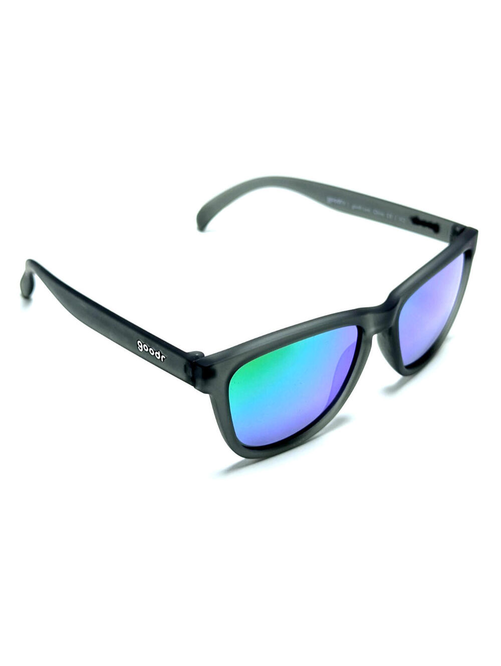 goodr Silverback Squat Mobility Polarized Blue Mirror Gray Square Sunglasses